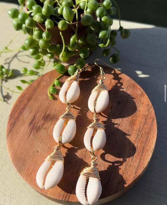 Cowrie Shell Earring